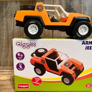 Funskool Giggles Army Jeep (Orange) - G.I.Joe Vamp Jeep 1982 Mordern Variant